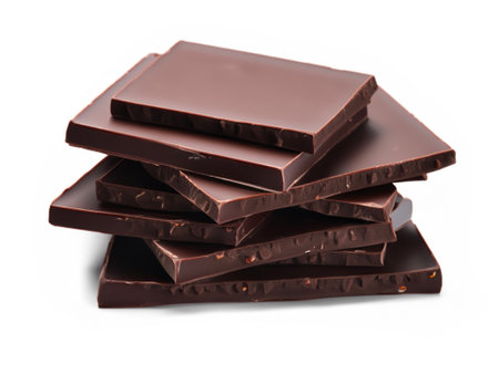 chocolate isolated on white backgroundの素材