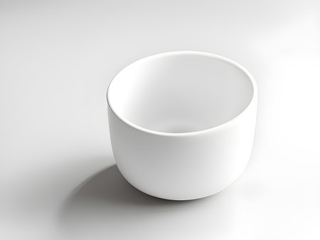 white mug on white backgroundの素材