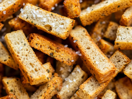 homemade bread with salt backgroundの素材
