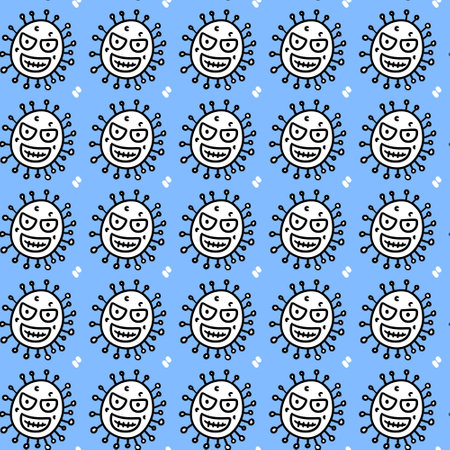 coronavirus covid - 19 seamless pattern backgroundの写真素材