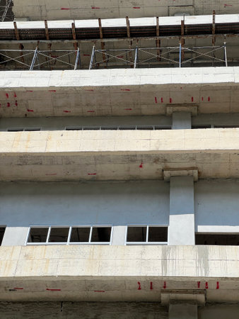 close up building in industry site
