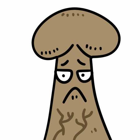 mushroom cartoon on white backgroundの写真素材