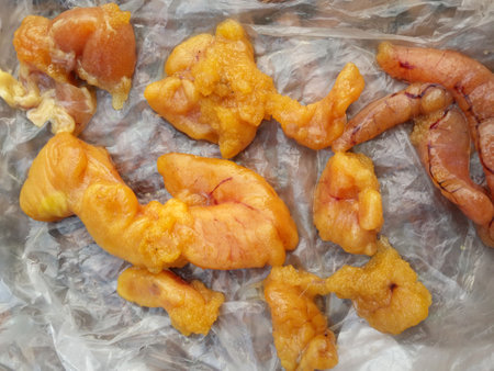 egg fish for cookingの写真素材