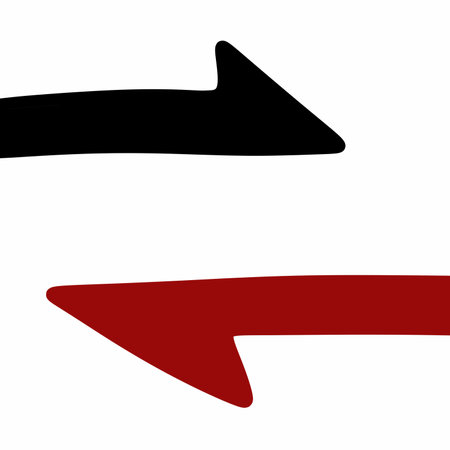 arrow illustration icon on white backgroundの写真素材