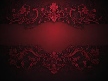 red and black background with ornament.の素材