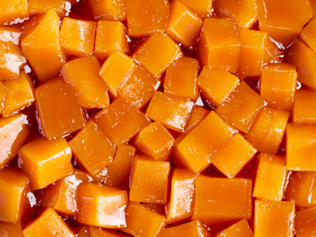 background with brown sugar cubesの素材