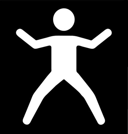 a person with arms outstretched in a poseの写真素材