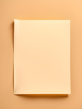 a piece of paper on a beige backgroundの素材