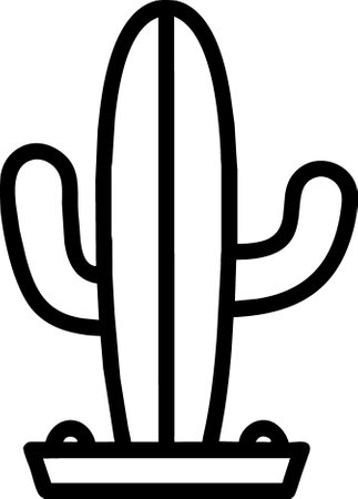 a cactus plant in a potの写真素材