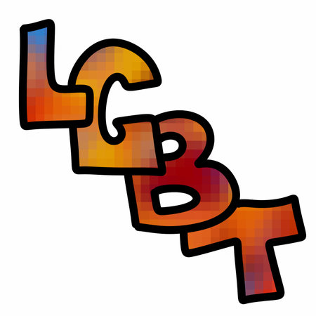 a colorful letter LGBT is shown in this imageの写真素材