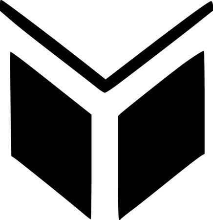 a black and white logo with a diagonal designの写真素材