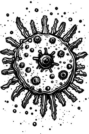 virus and bacteria illustration