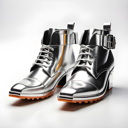 women shoes on a white backgroundの素材