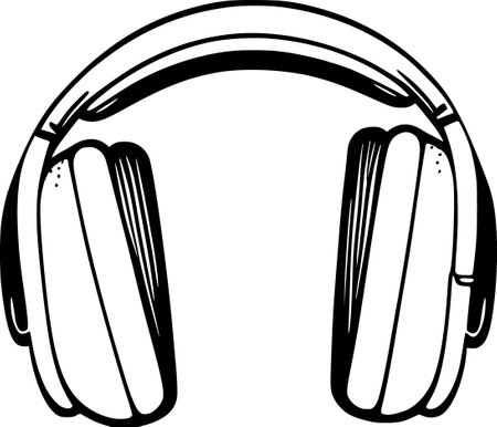 illustration of headphones cartoonの写真素材