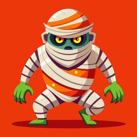 illustration of mummy cartoon characterの写真素材
