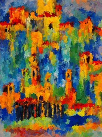 abstract background with watercolor paintsの写真素材