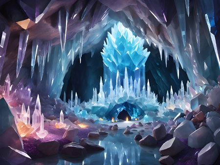 ice cave with crystalsの素材