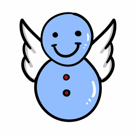 snowman cartoon on white backgroundの写真素材