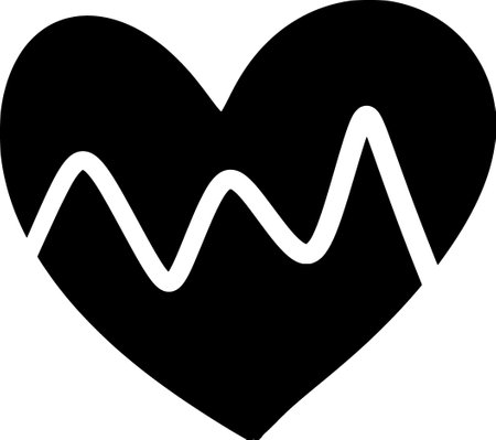 black and white of heart icon illustrationの写真素材