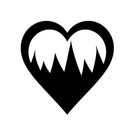 isolated heart with a black backgroundの写真素材