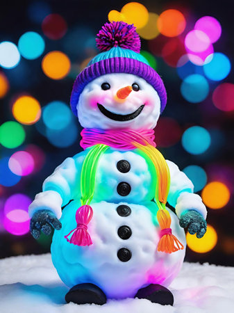 snowman in the snowの素材