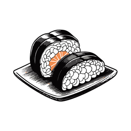 sushi roll with japanese foodの写真素材