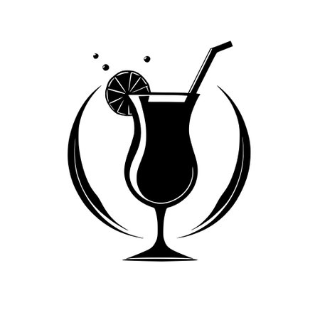 isolated cocktail icon. illustration designの写真素材