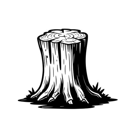 tree icon. black on white backgroundの写真素材