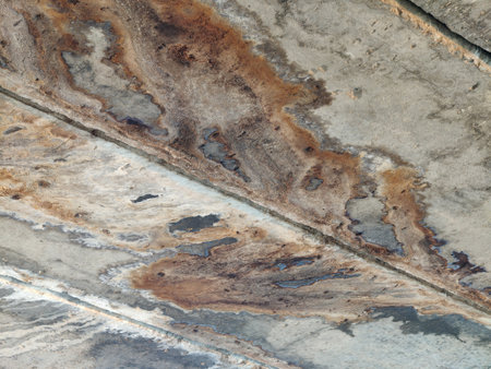 dirty cement ceiling under bridge