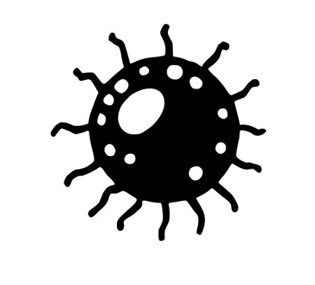 virus icon or virus symbolの写真素材