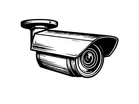 cctv camera isolated on white