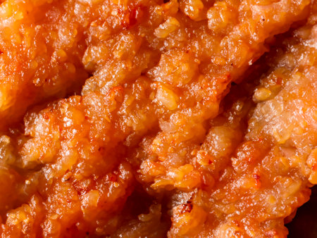 fried pork as background