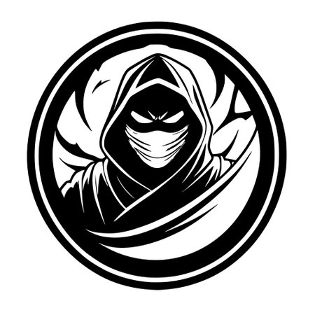 illustration of a ninja warriorの写真素材