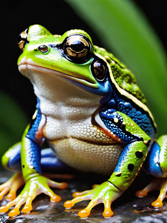 frog in the waterの素材