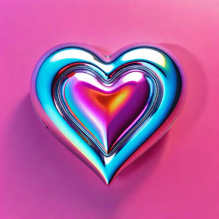 abstract background with colorful heartsの素材