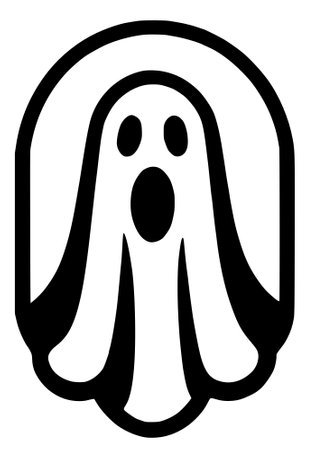 ghost icon, line styleの写真素材