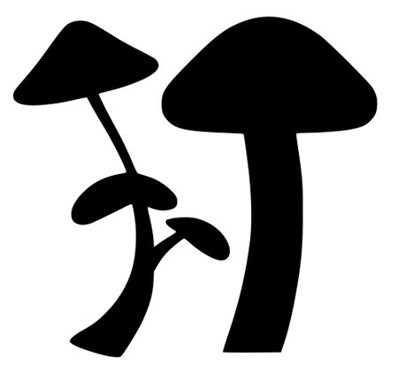 mushroom. web icon simple illustrationの写真素材