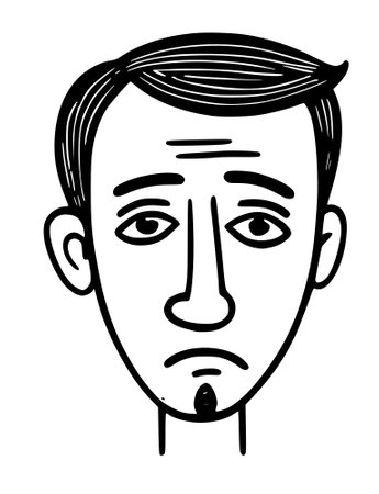 young man cartoon icon over white background. illustrationの写真素材