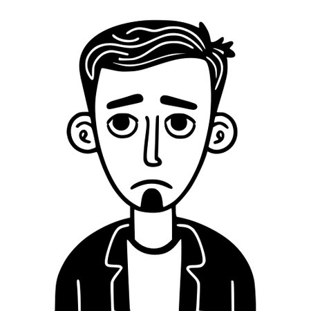 young man cartoon icon over white background. illustrationの写真素材