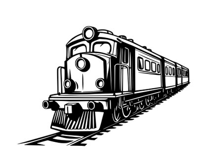 illustration of a train cartoonの写真素材