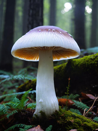 mushrooms in the forestの素材