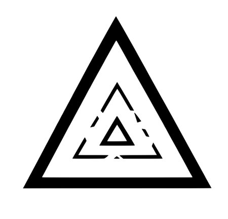 triangle icon. simple illustration of triangle icon for webの写真素材