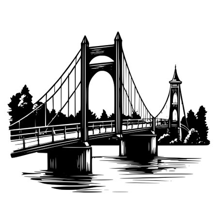 bridge icon. black icon isolated on white background bridge.