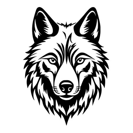 wolf logo design template