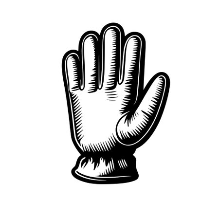 hand with rubber gloves icon illustration designの写真素材