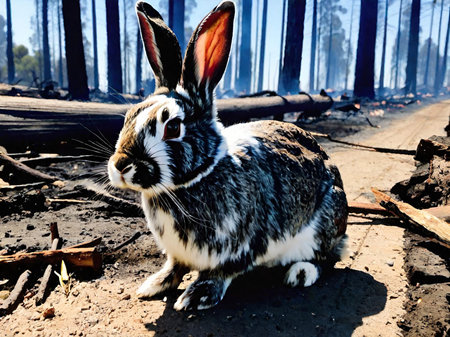 a rabbit in the forestの素材