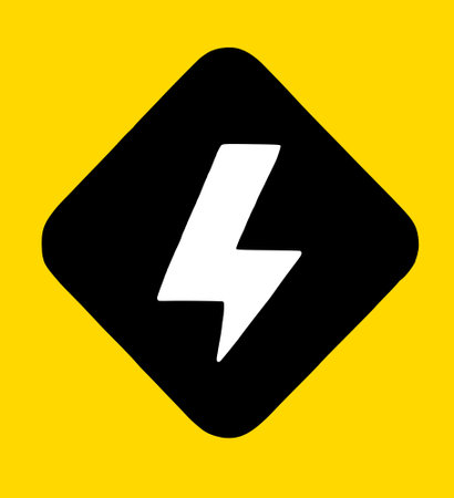 thunder lightning icon. illustrationの写真素材