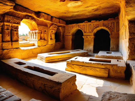 ruins of ancient city of luxor in egyptの素材