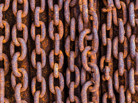 rusty chain of the old iron chainの素材