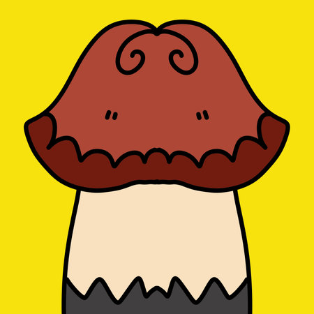 illustration of cartoon mushroomの写真素材